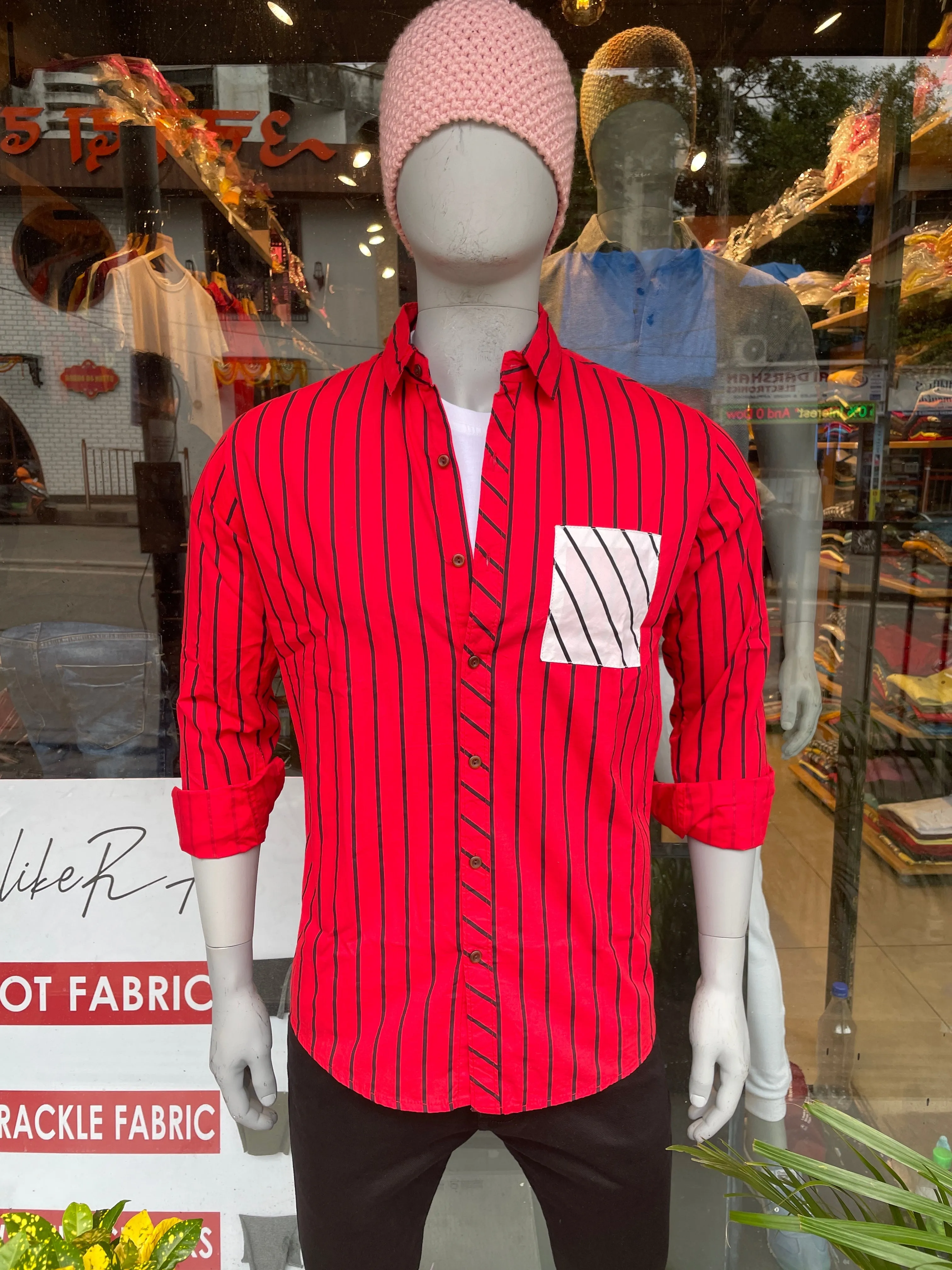 Stripes Red  Shirt