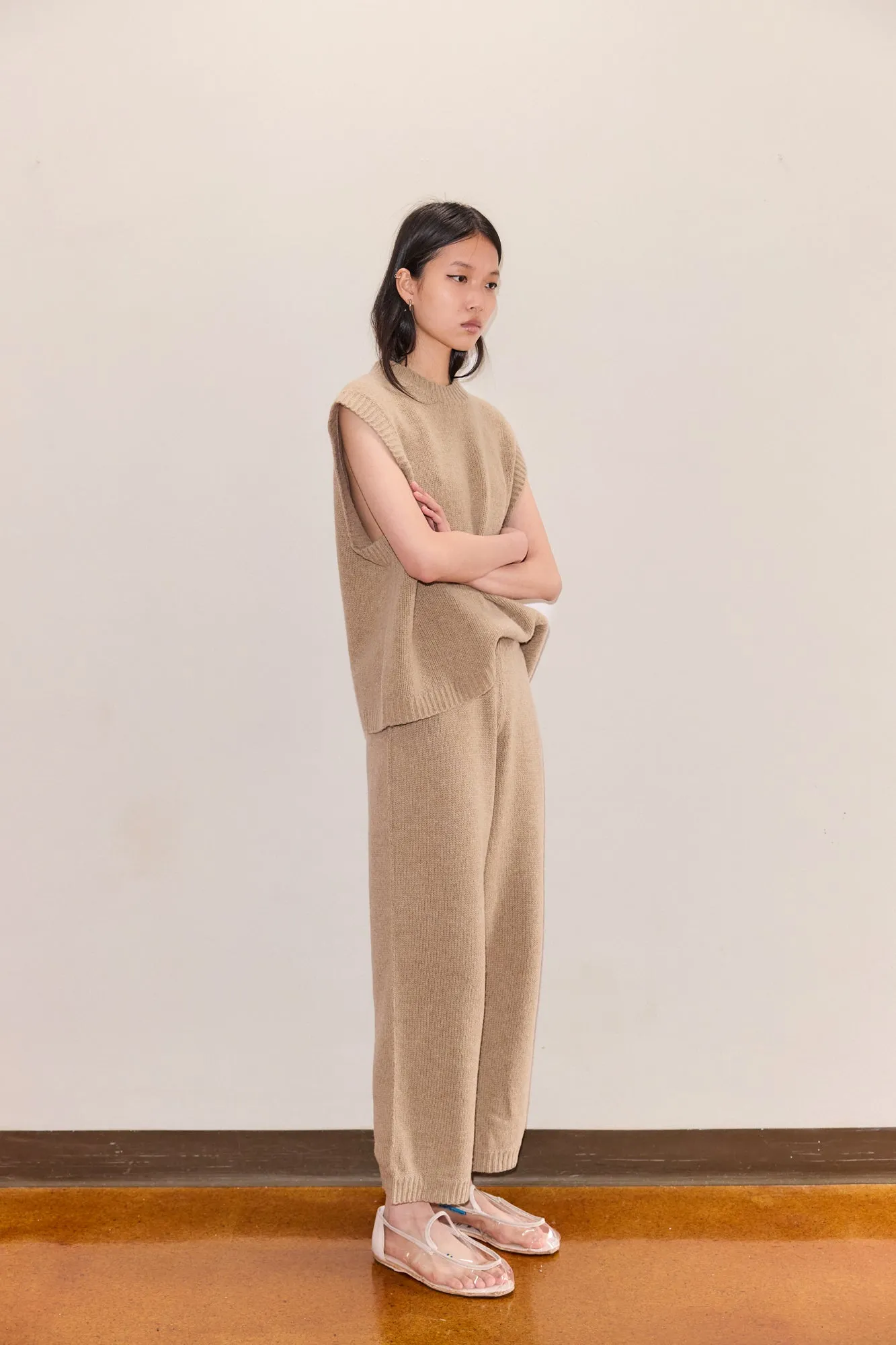 The Seam Knit Pant - Wheat