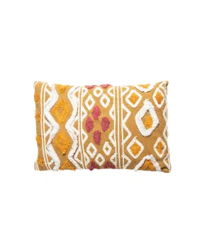 Tufted Geo Cushion - Mustard Multi