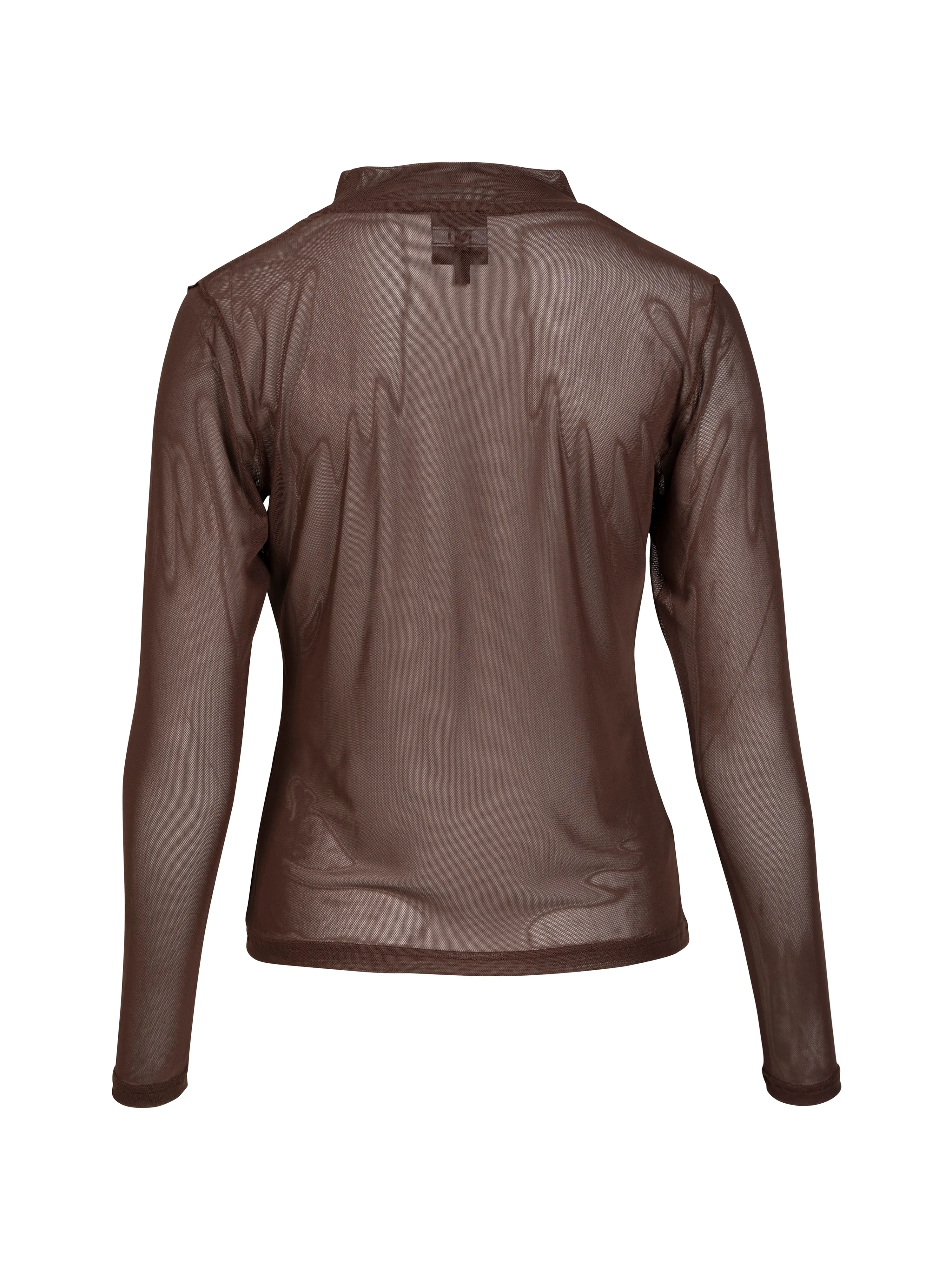 Vinja Mesh-Bluse - Dark Brown