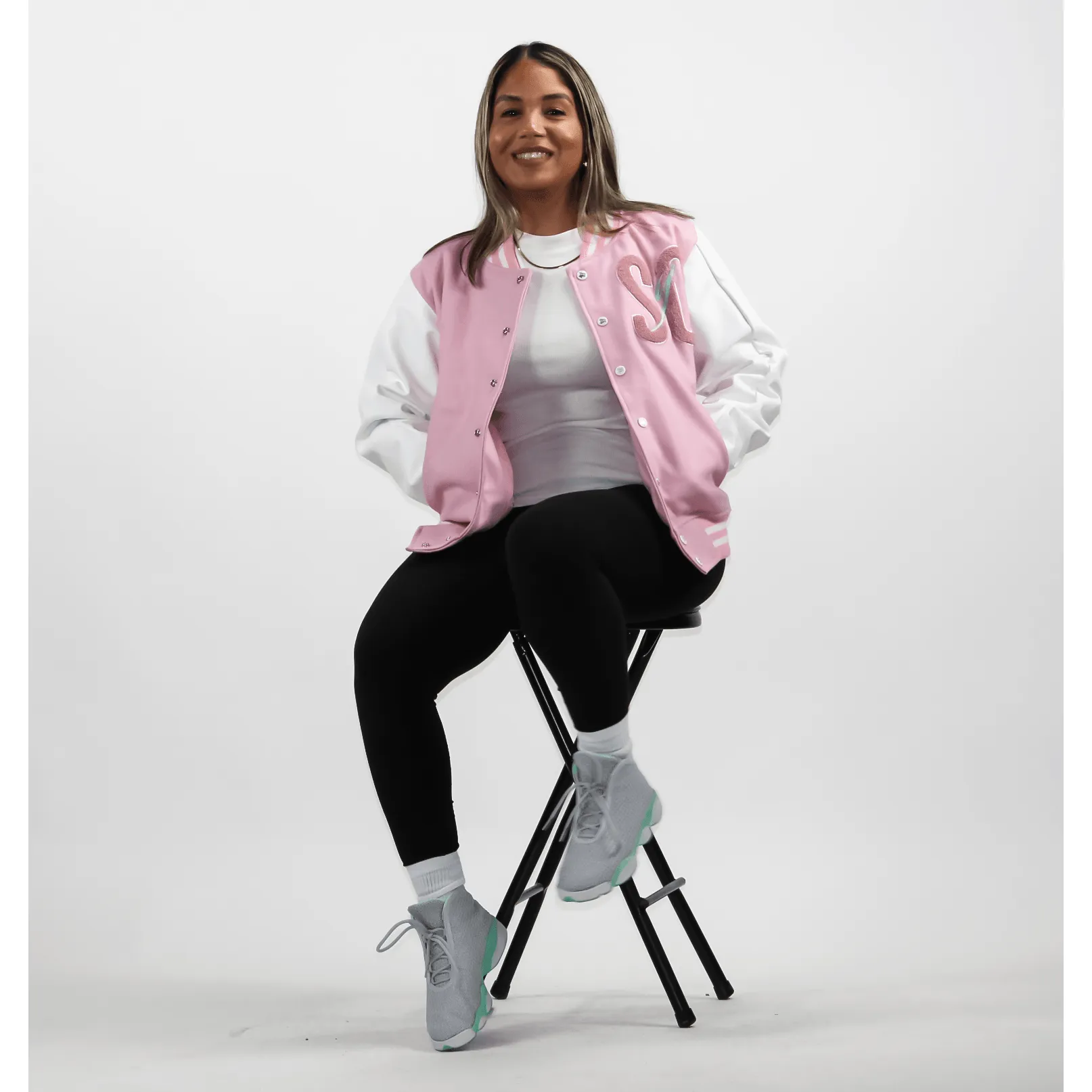 WOMEN VARISTY JACKET - "COTTON CANDY"