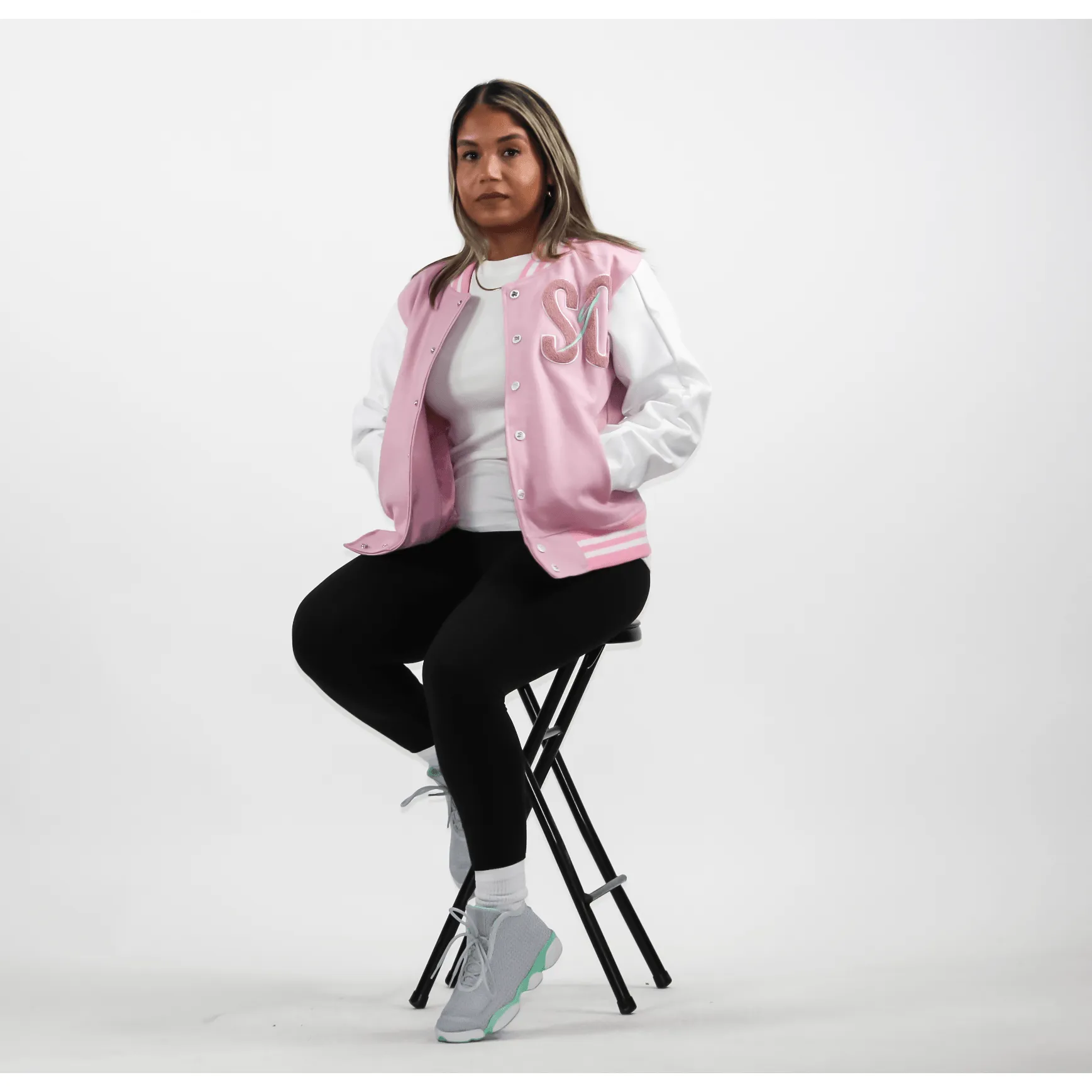 WOMEN VARISTY JACKET - "COTTON CANDY"