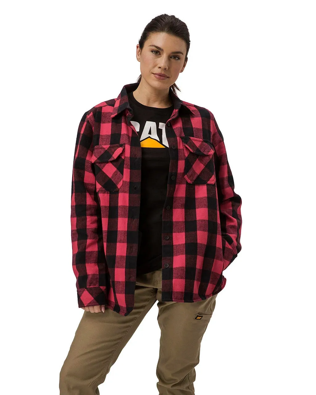 Women's Buffalo Check Flannel Overshirt