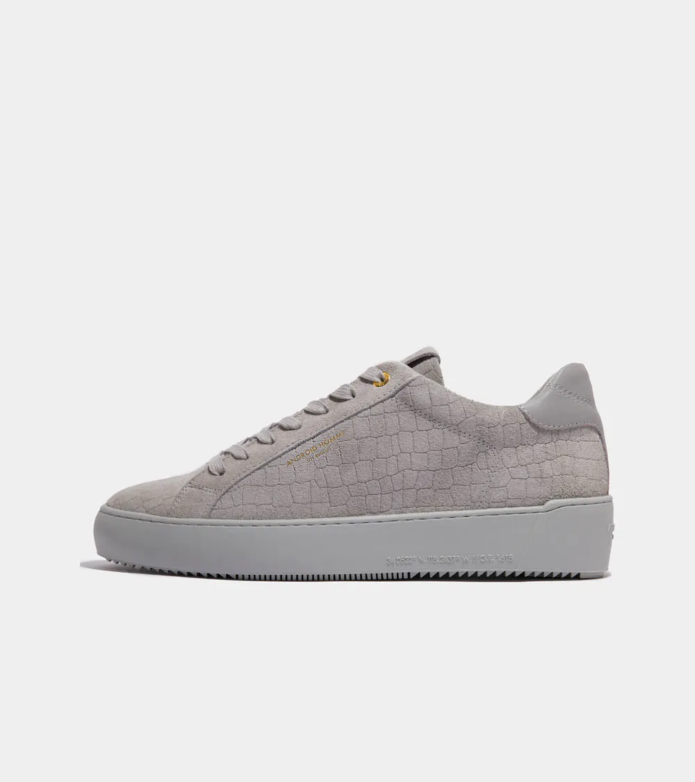 Zuma | Grey Caiman Croc Emboss Suede AHP241-13